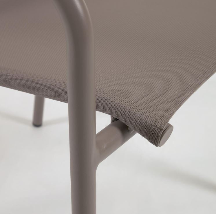 Scaun exterior dining maro din textil Zaltana Kave Home