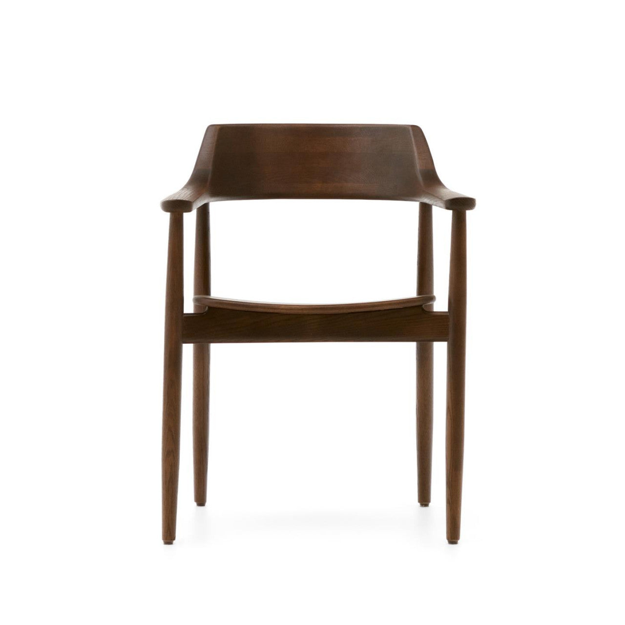 Scaun exterior dining maro inchis din lemn Fondes Kave Home