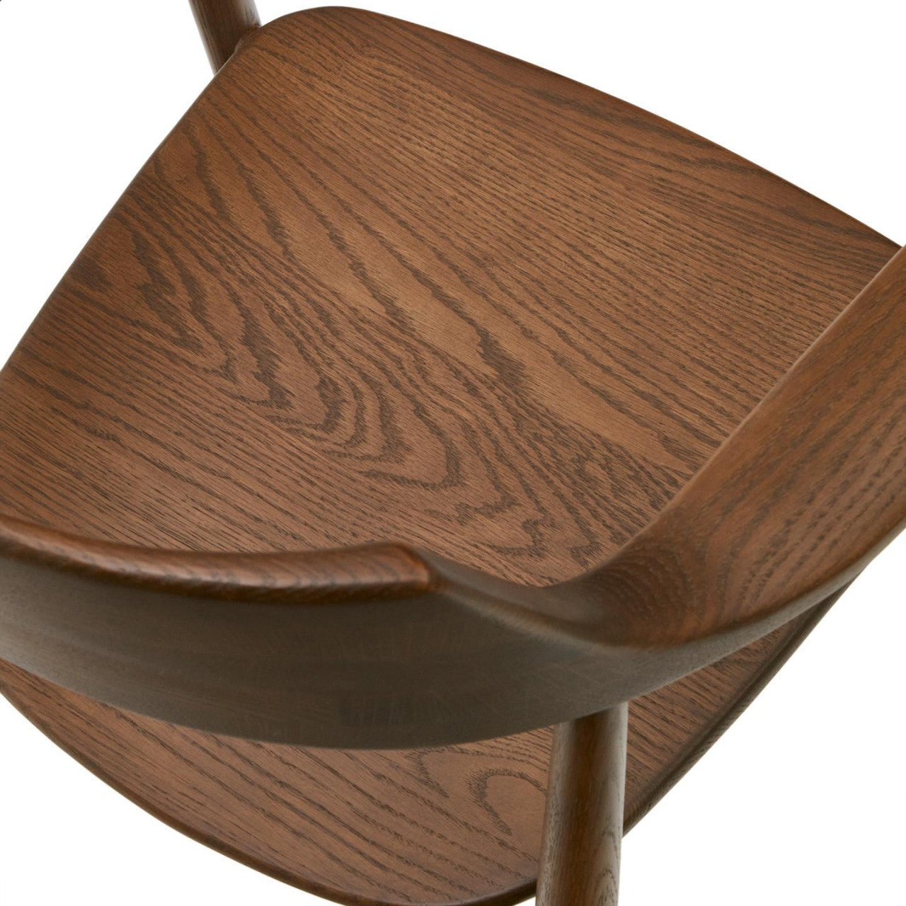 Scaun exterior dining maro inchis din lemn Fondes Kave Home