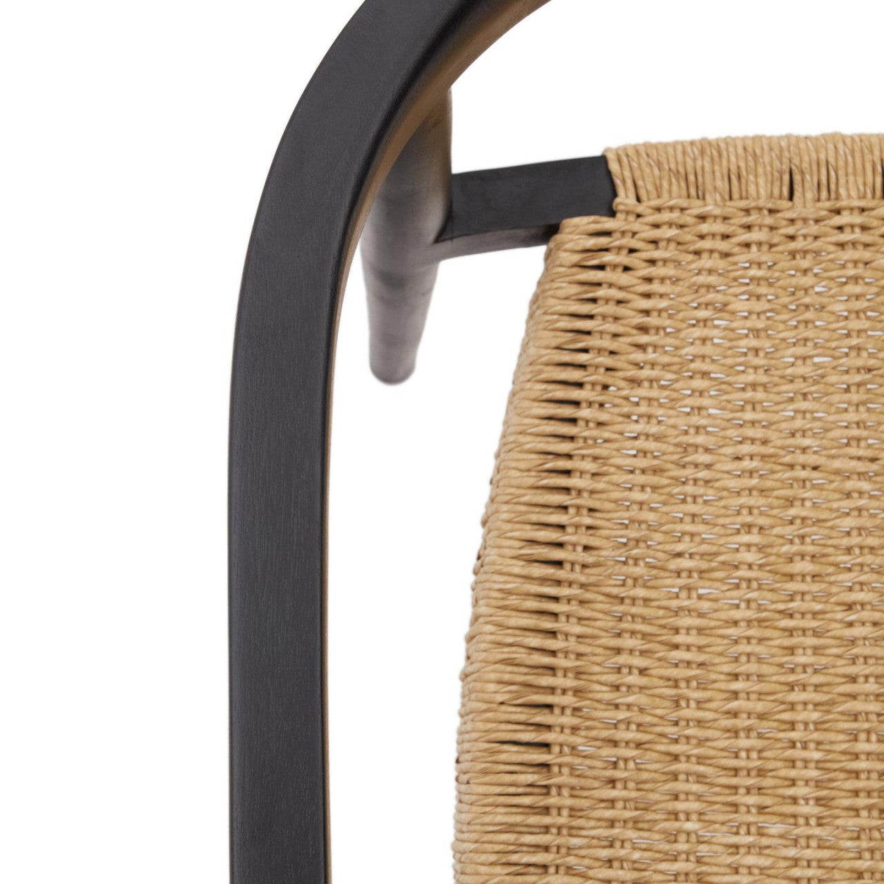 Scaun exterior dining maro/negru din lemn Ydalia Kave Home