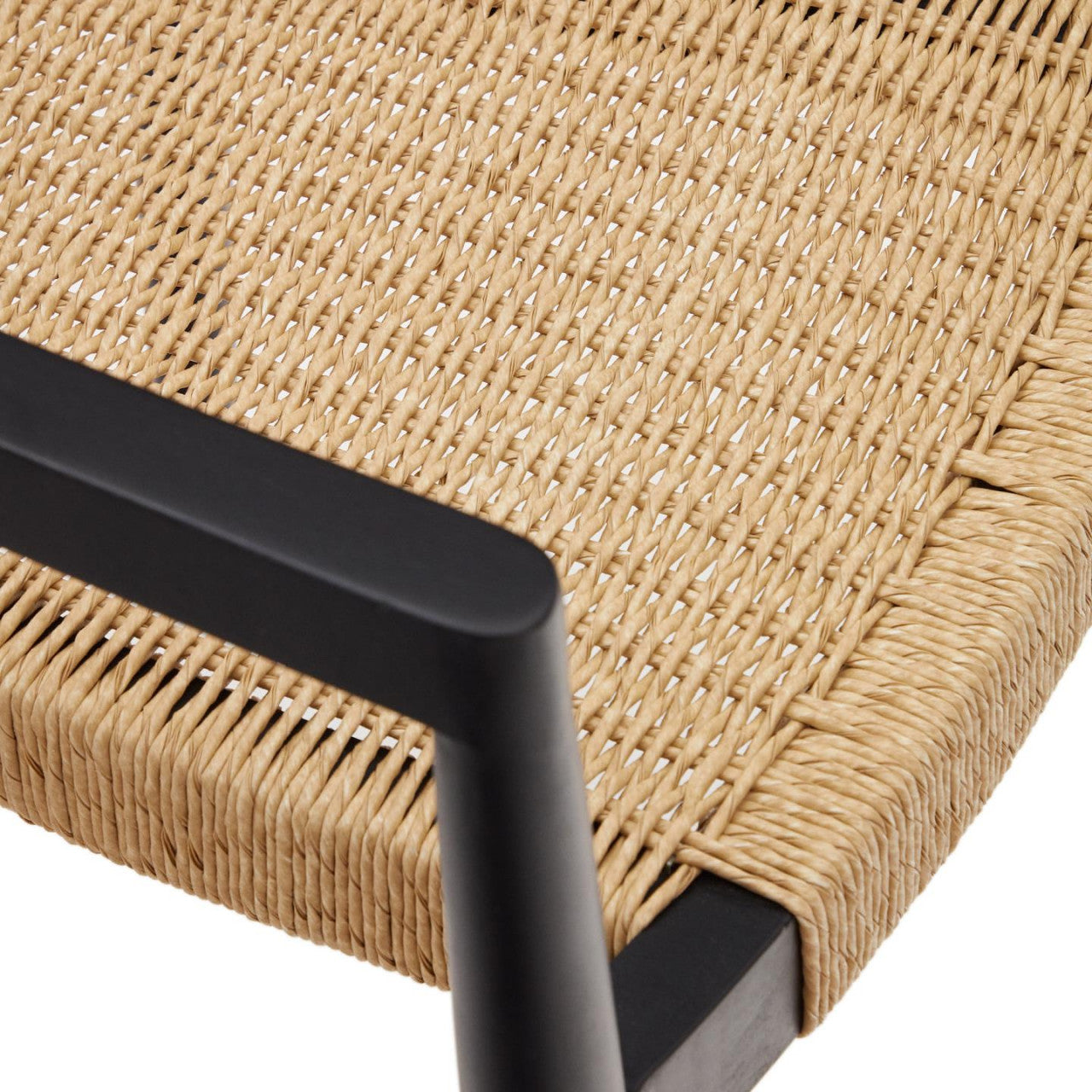 Scaun exterior dining maro/negru din lemn Ydalia Kave Home