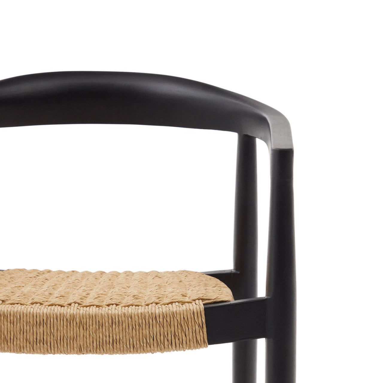 Scaun exterior dining maro/negru din lemn Ydalia Kave Home