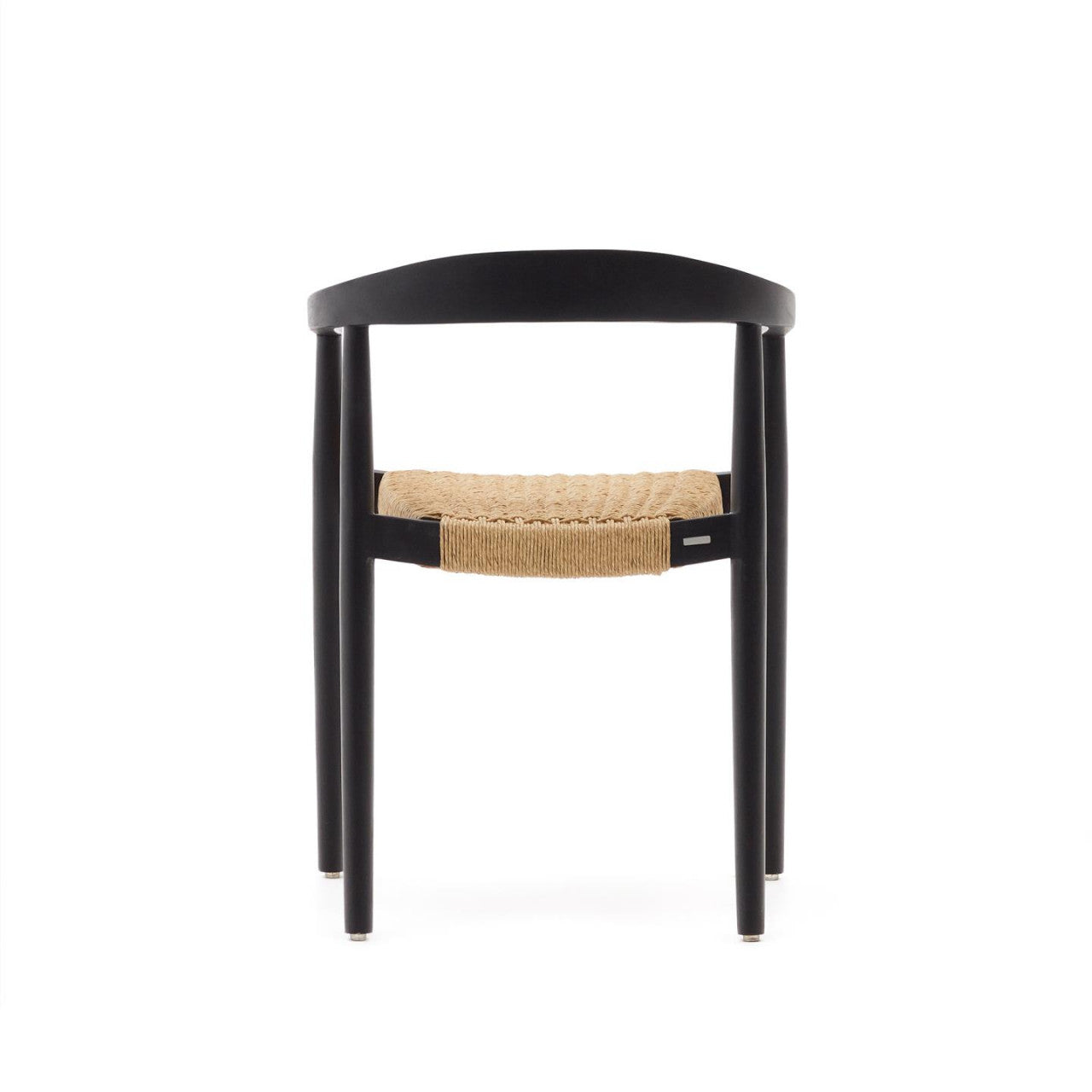 Scaun exterior dining maro/negru din lemn Ydalia Kave Home