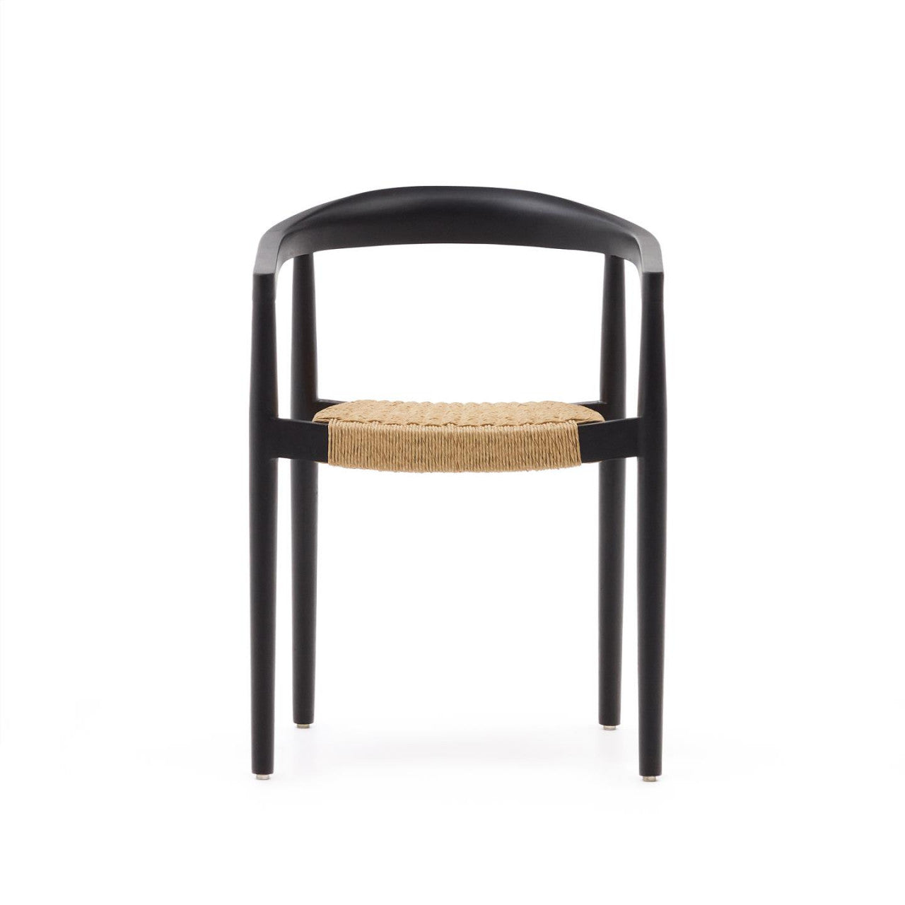 Scaun exterior dining maro/negru din lemn Ydalia Kave Home