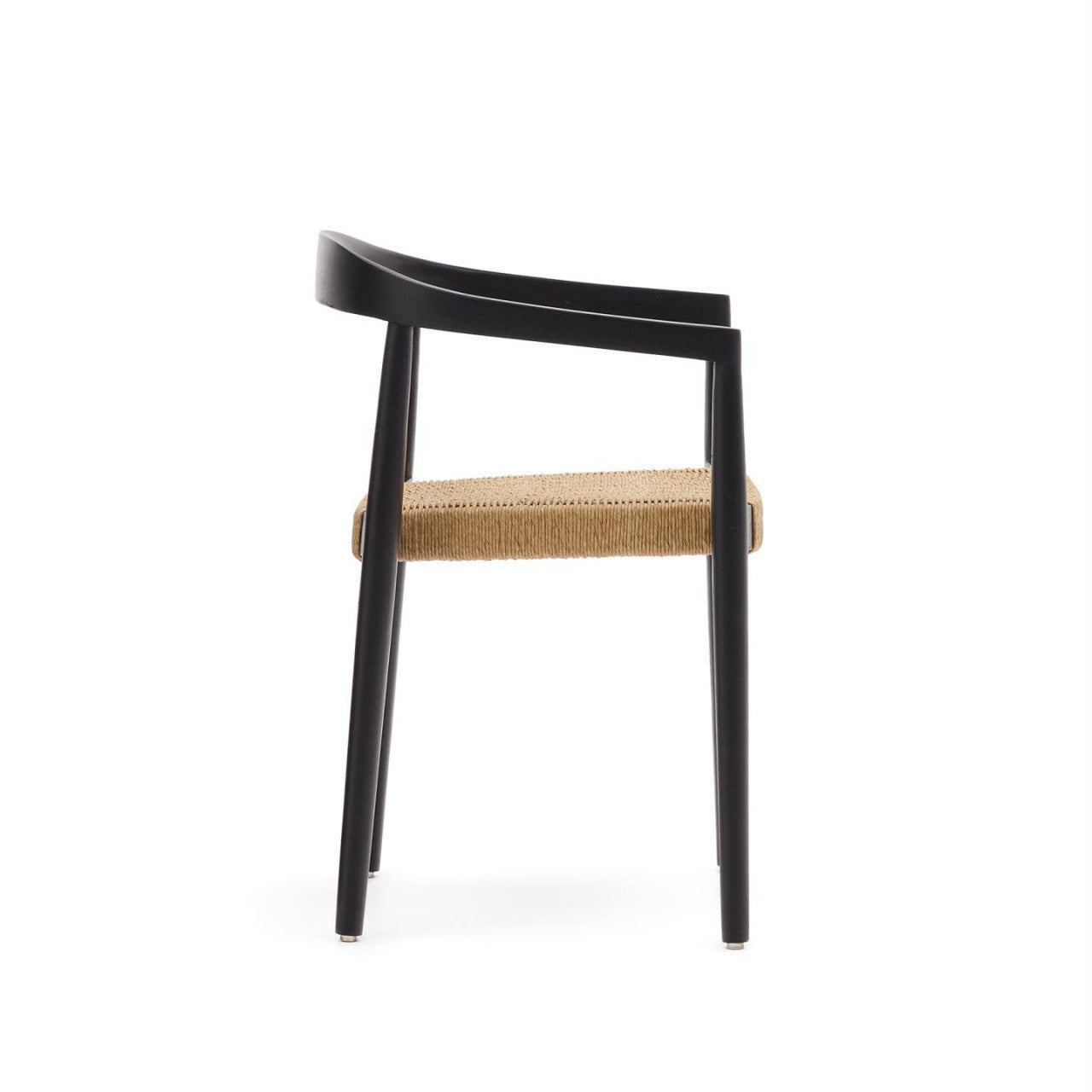 Scaun exterior dining maro/negru din lemn Ydalia Kave Home