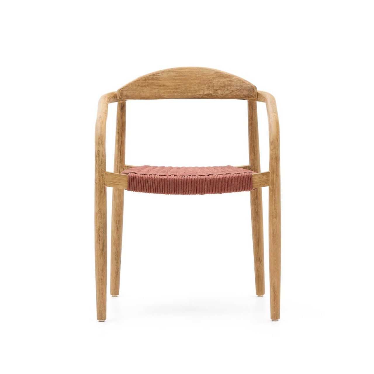 Scaun exterior dining maro teracota din lemn Nina Kave Home