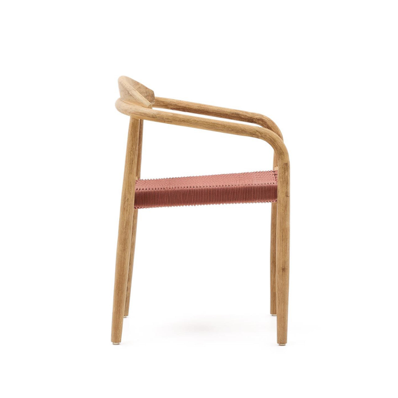 Scaun exterior dining maro teracota din lemn Nina Kave Home