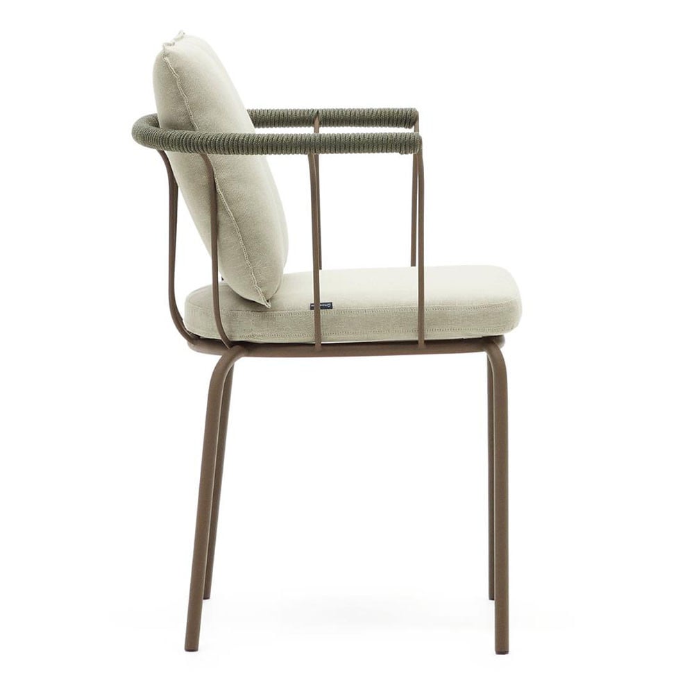 Scaun exterior dining multicolor din textil Salguer Kave Home