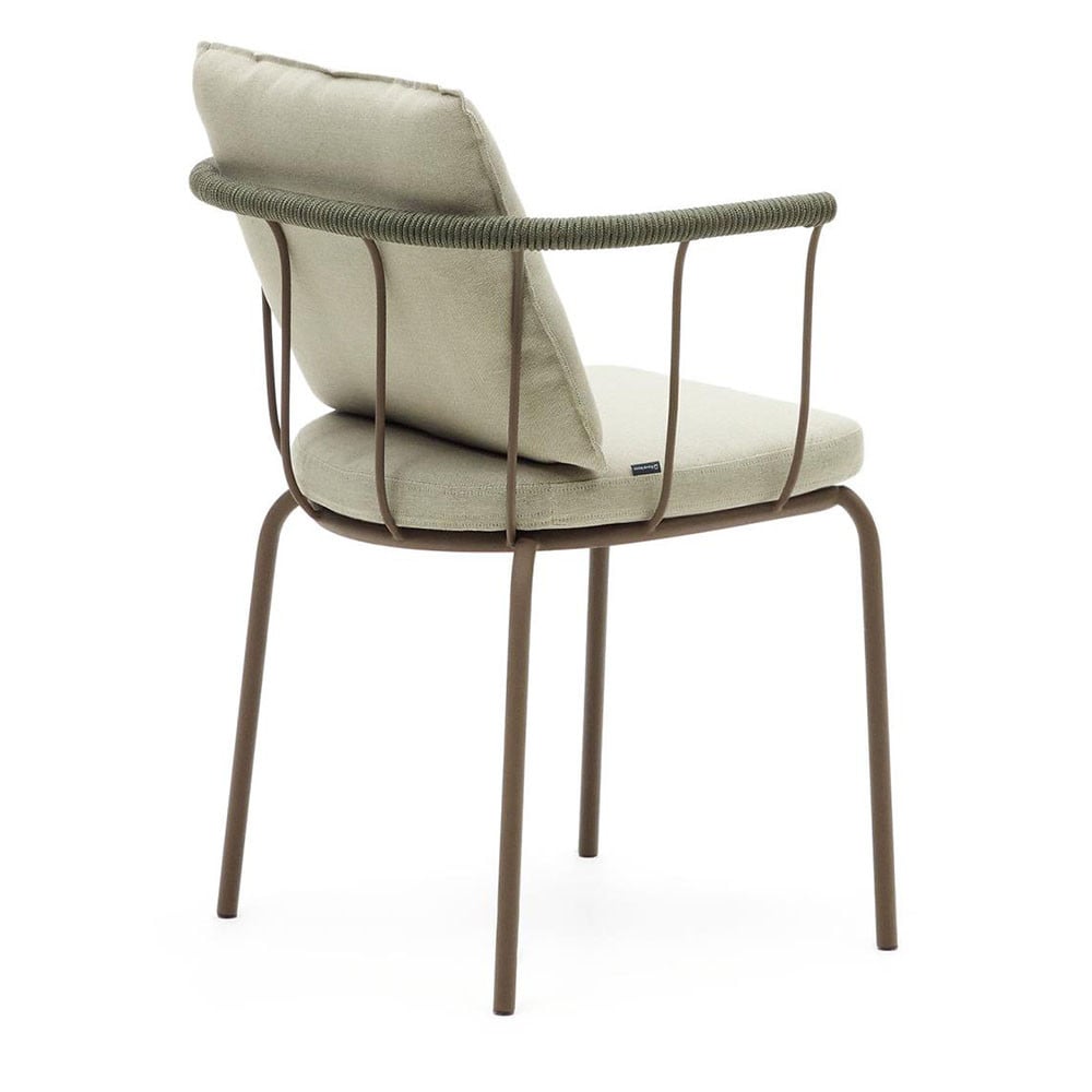 Scaun exterior dining multicolor din textil Salguer Kave Home