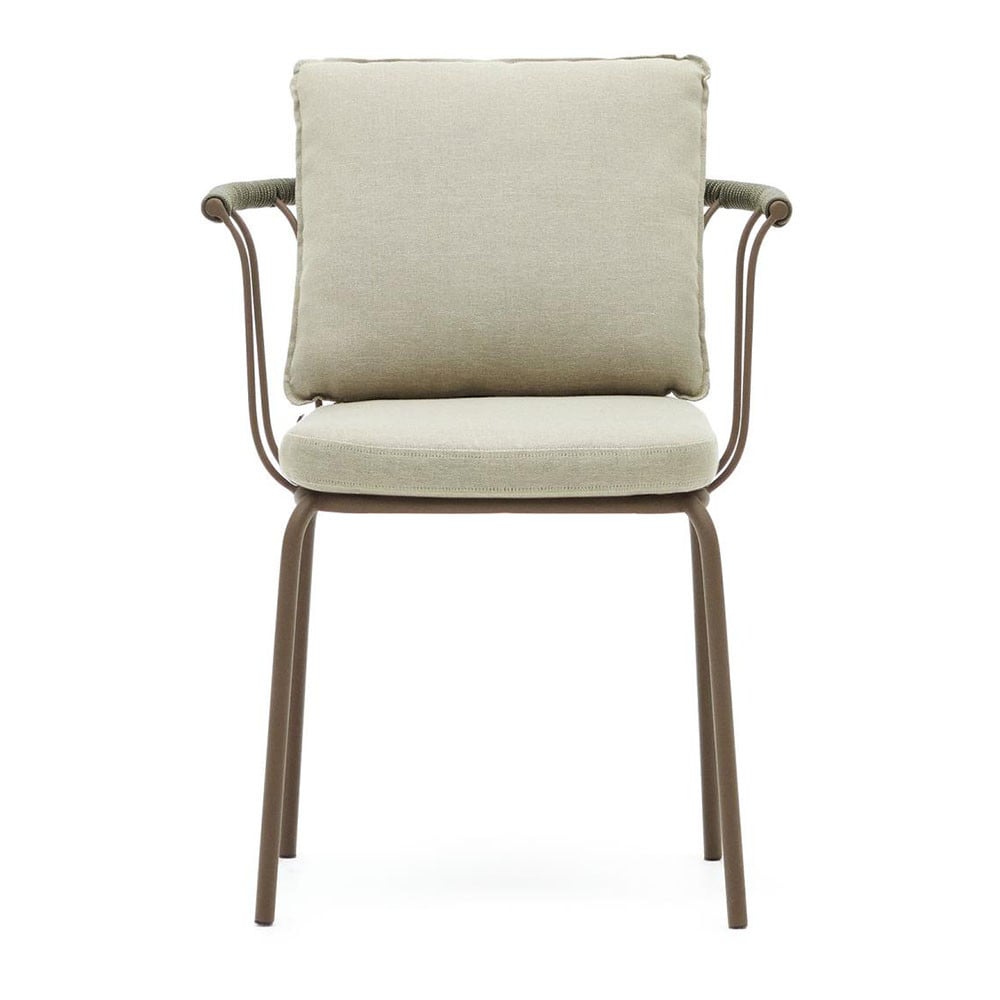Scaun exterior dining multicolor din textil Salguer Kave Home