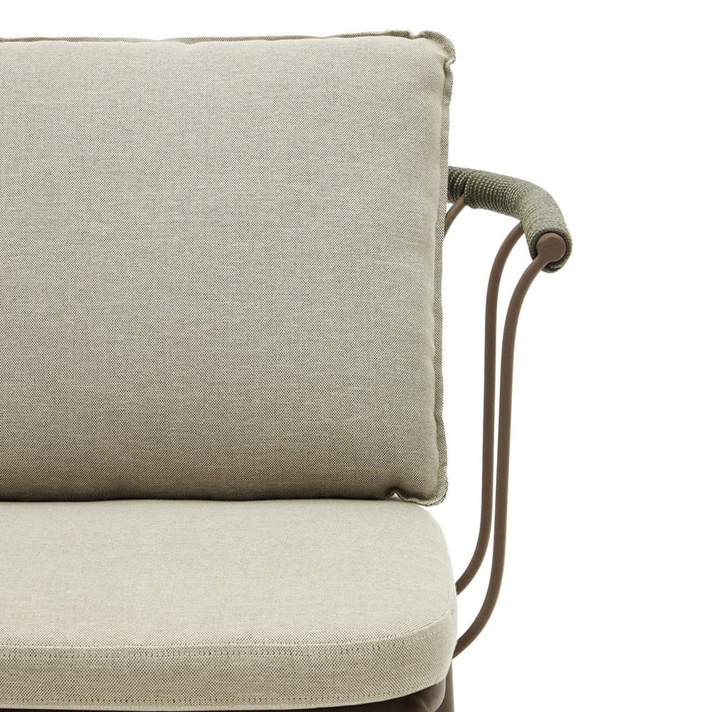 Scaun exterior dining multicolor din textil Salguer Kave Home