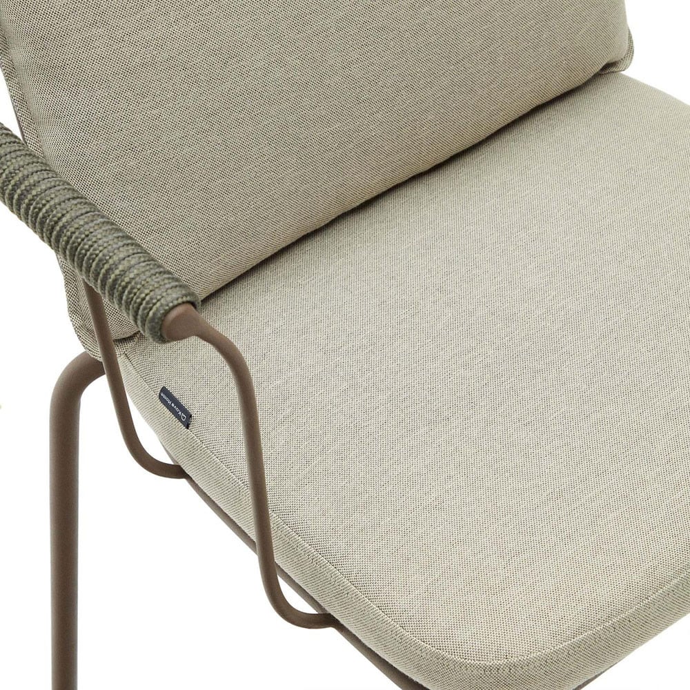 Scaun exterior dining multicolor din textil Salguer Kave Home