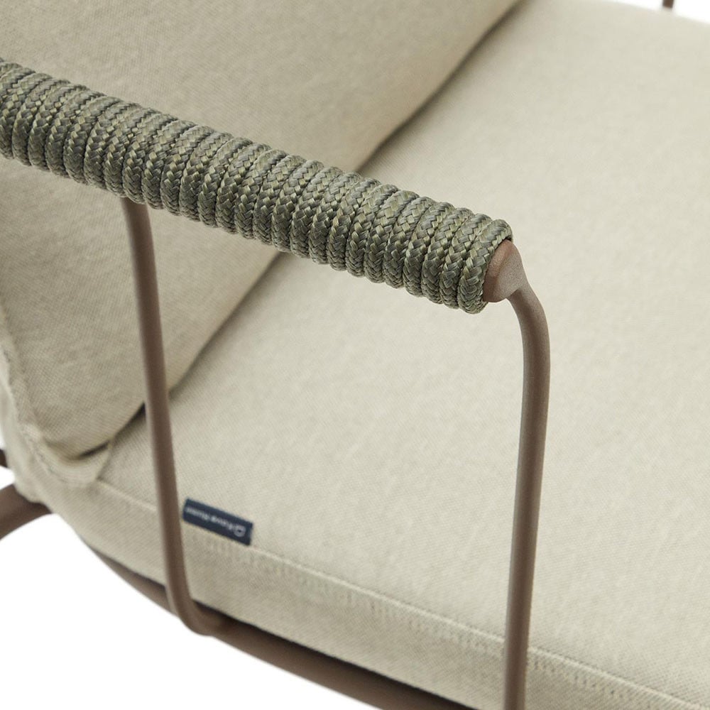 Scaun exterior dining multicolor din textil Salguer Kave Home