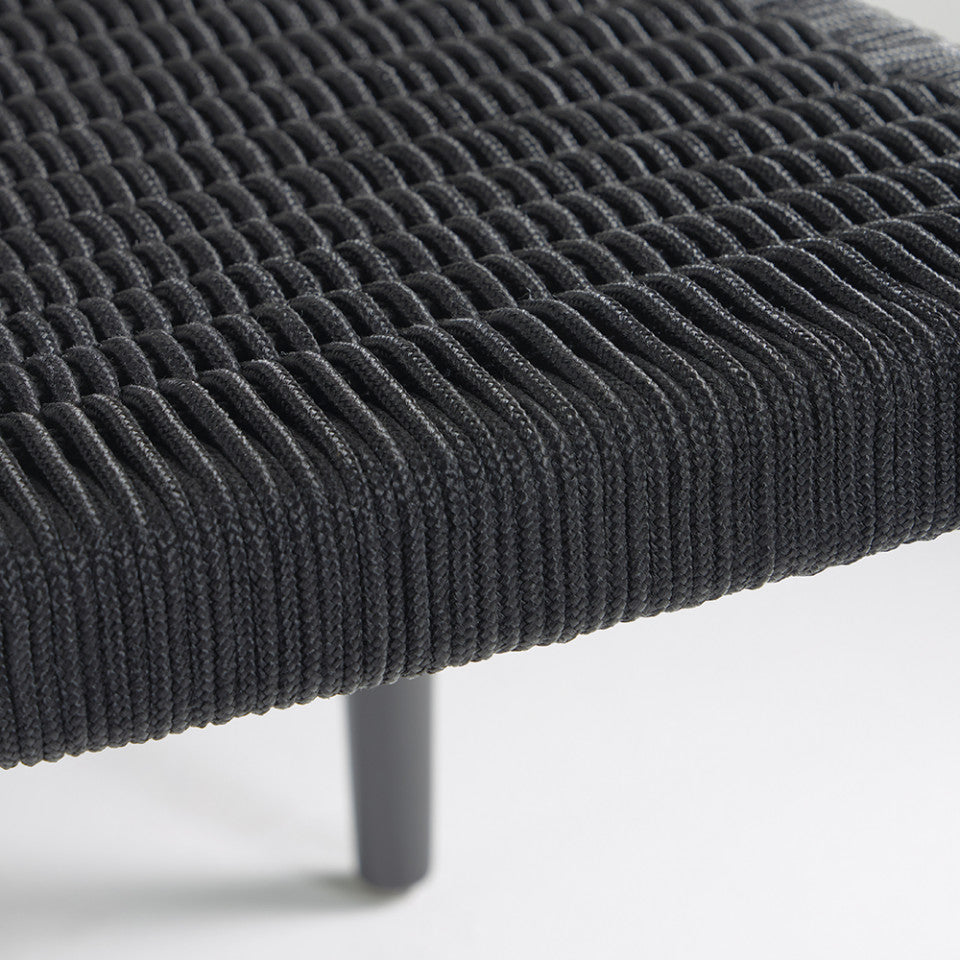 Scaun exterior dining negru din lemn Nina Kave Home