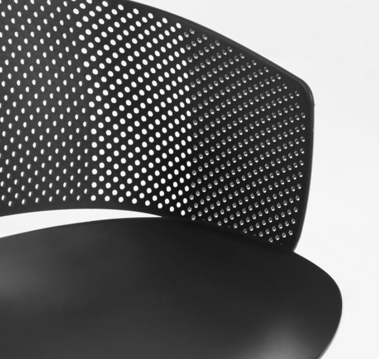 Scaun exterior dining negru din metal Yeray Kave Home