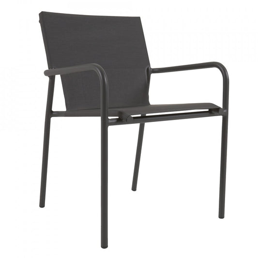 Scaun exterior dining negru din textil Zaltana Kave Home