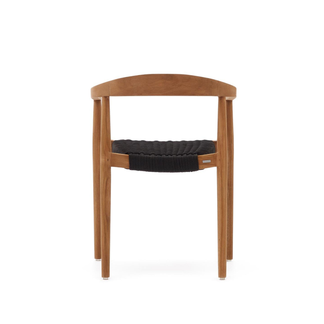 Scaun exterior dining negru/maro din lemn Ydalia Kave Home