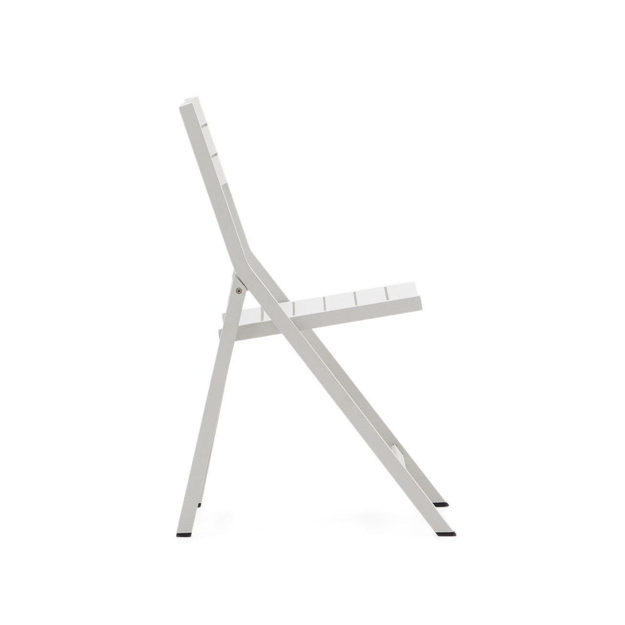 Scaun exterior dining pliabil alb din metal Torreta Kave Home