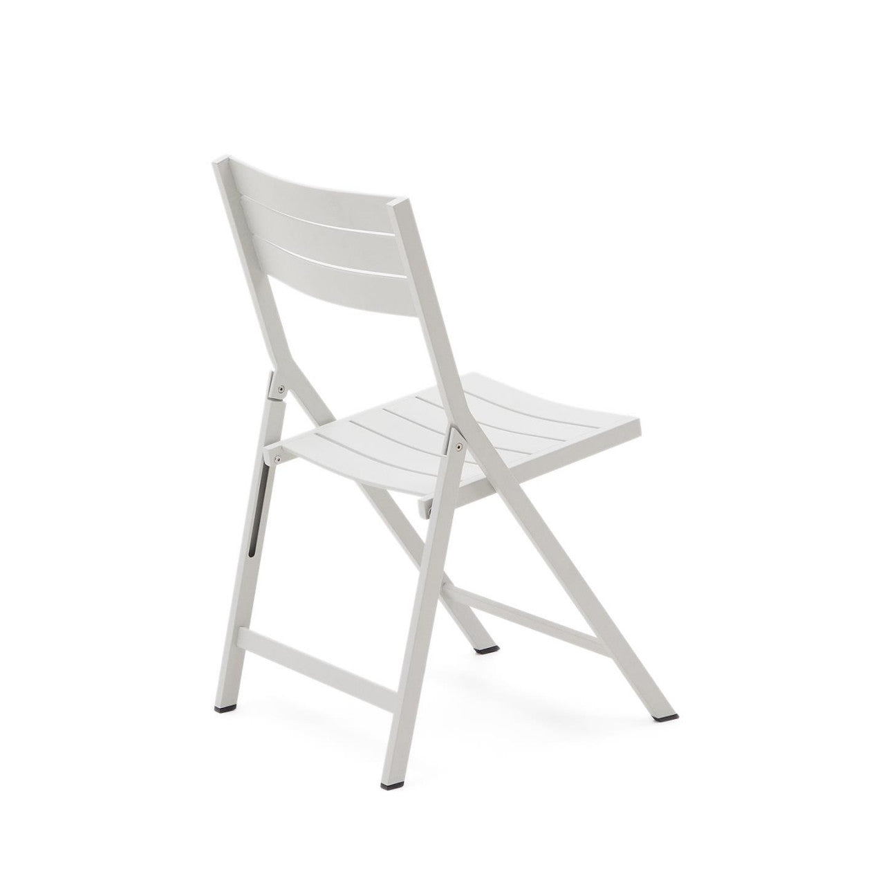Scaun exterior dining pliabil alb din metal Torreta Kave Home
