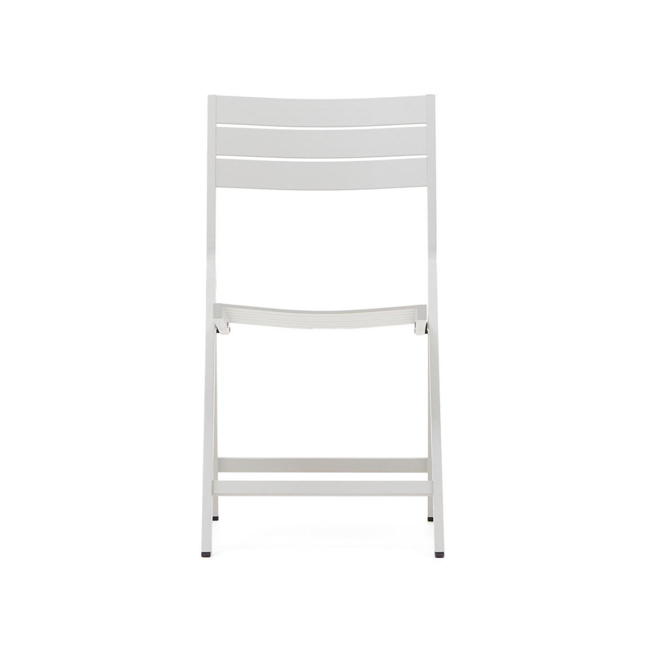 Scaun exterior dining pliabil alb din metal Torreta Kave Home