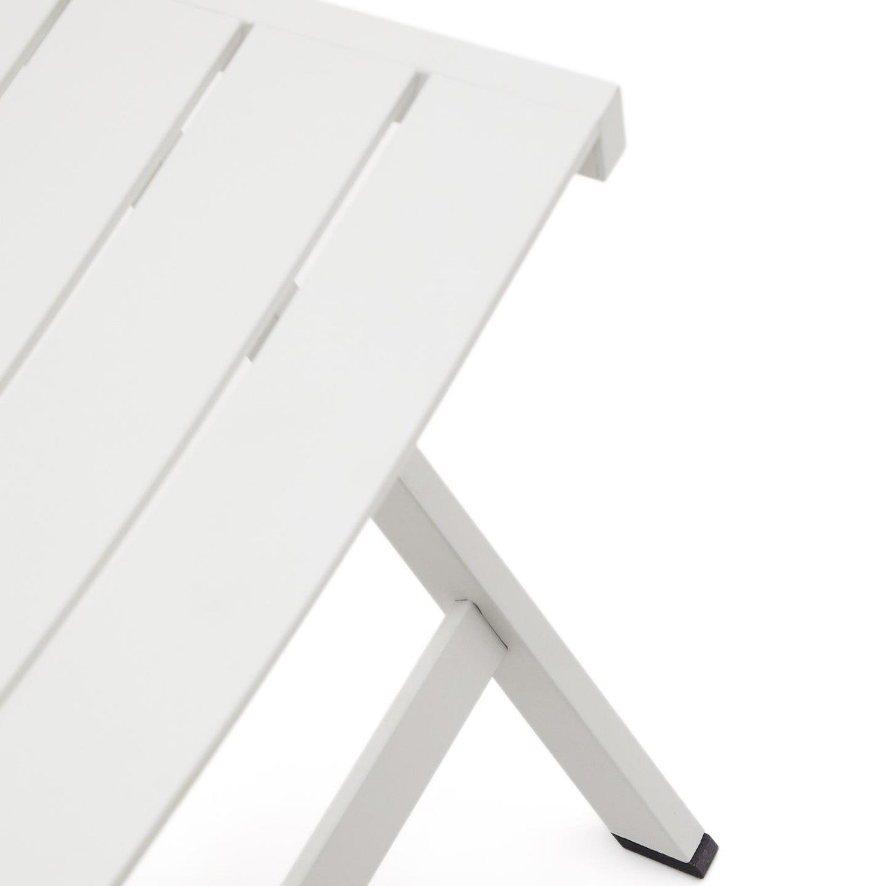Scaun exterior dining pliabil alb din metal Torreta Kave Home