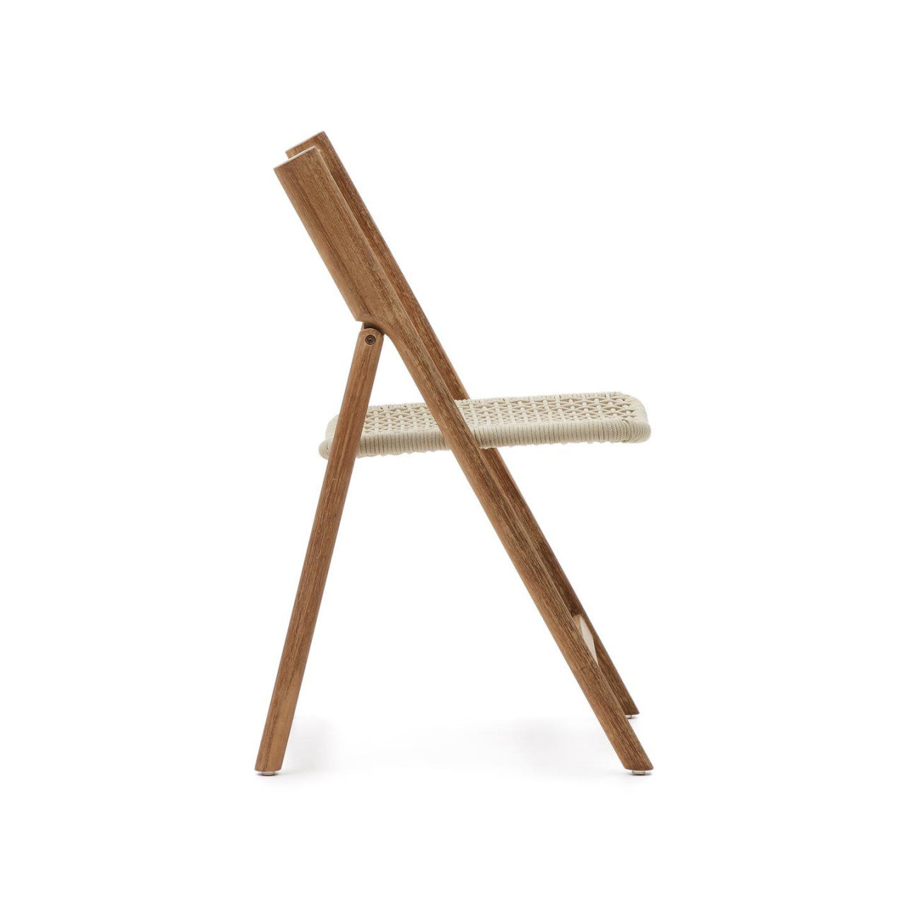 Scaun exterior dining pliabil maro/alb din lemn Dandara Kave Home