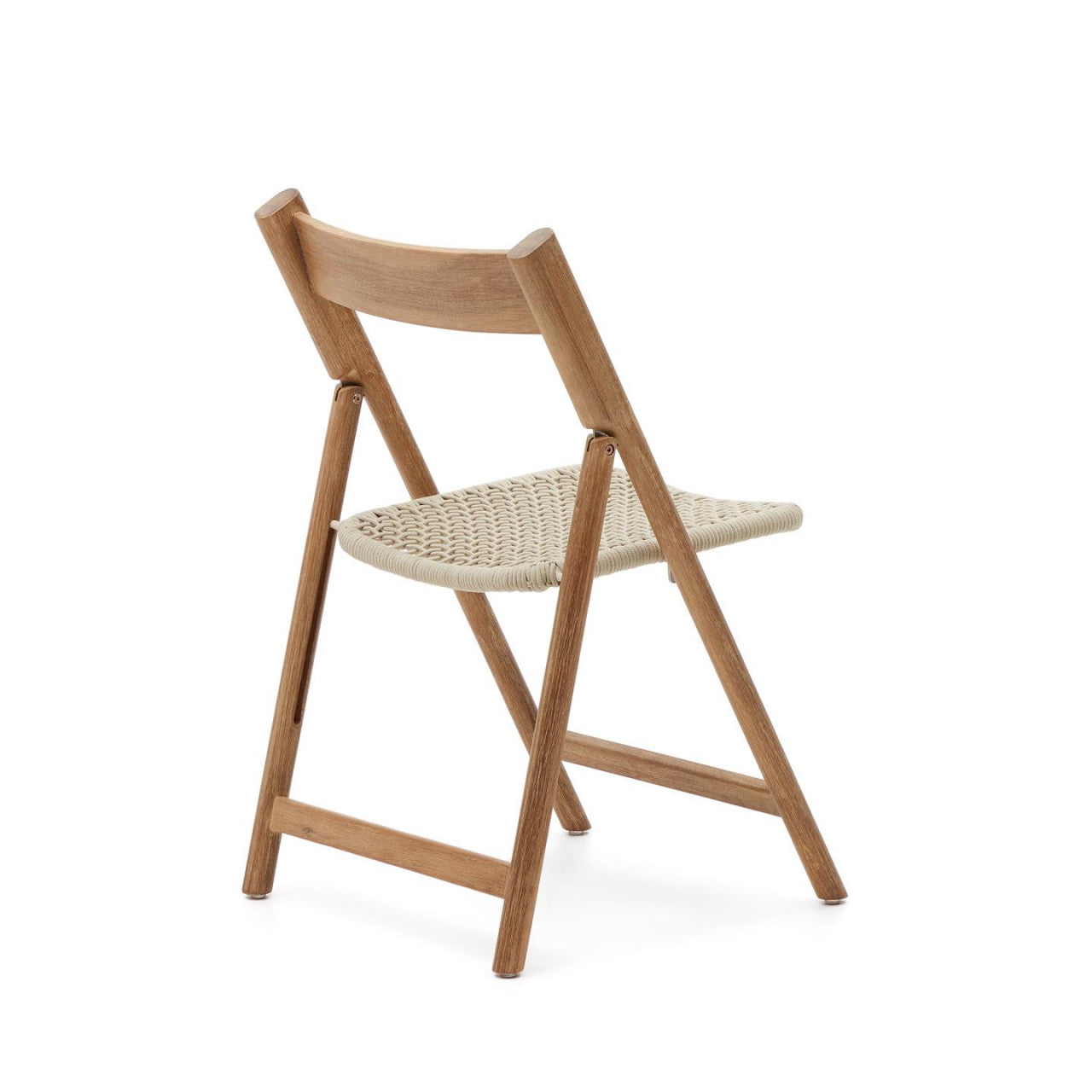 Scaun exterior dining pliabil maro/alb din lemn Dandara Kave Home