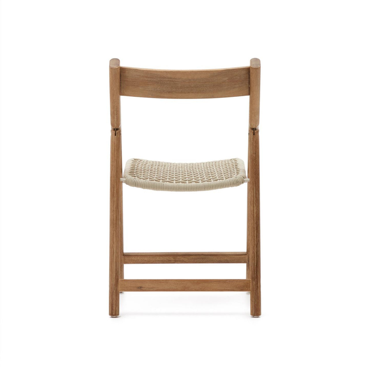 Scaun exterior dining pliabil maro/alb din lemn Dandara Kave Home