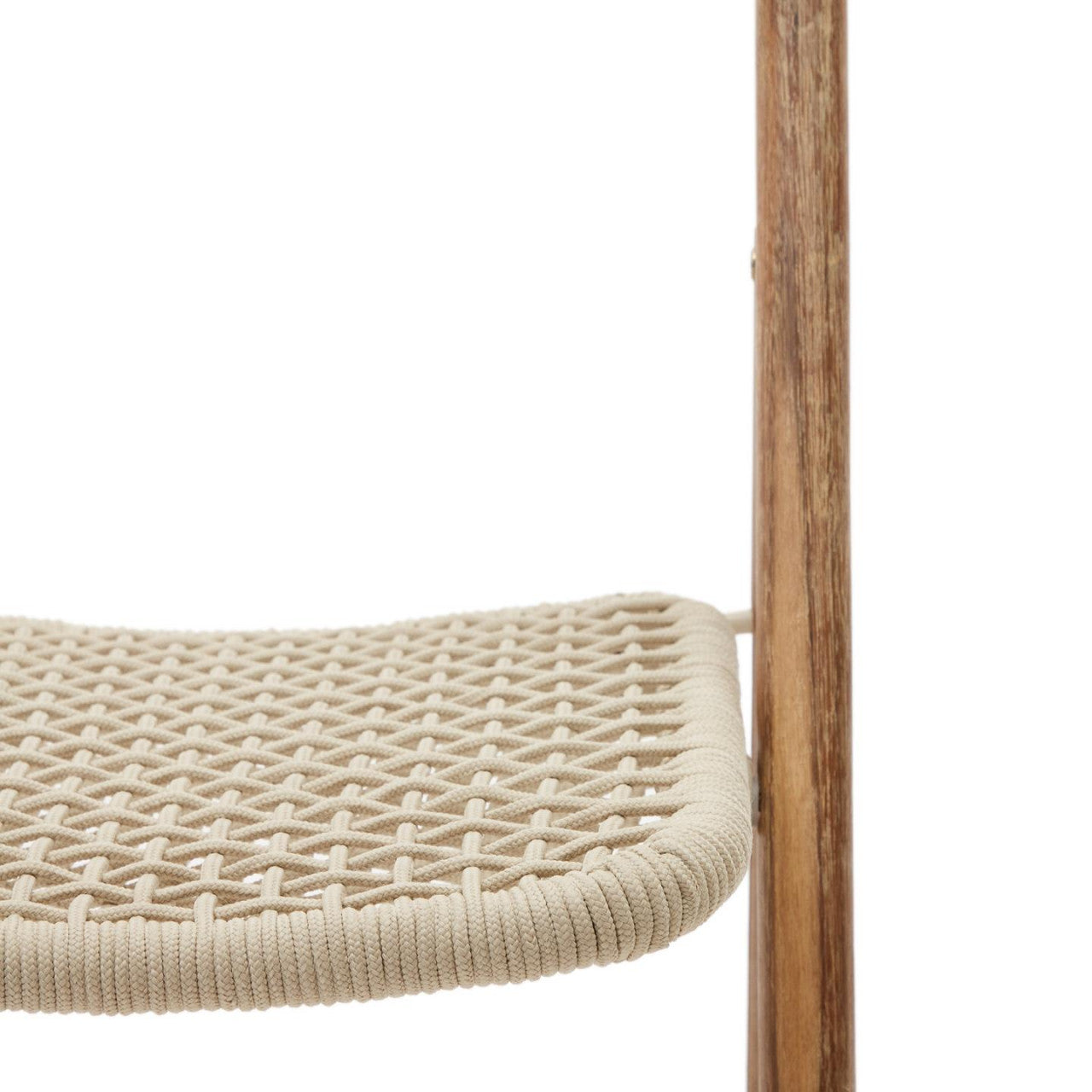 Scaun exterior dining pliabil maro/alb din lemn Dandara Kave Home