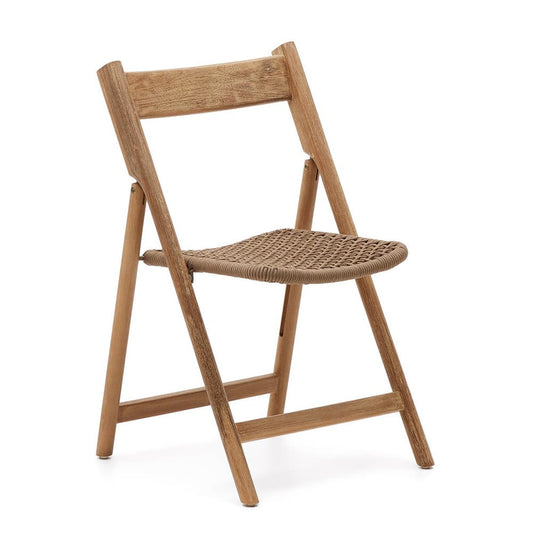 Scaun exterior dining pliabil maro/bej din lemn Dandara Kave Home