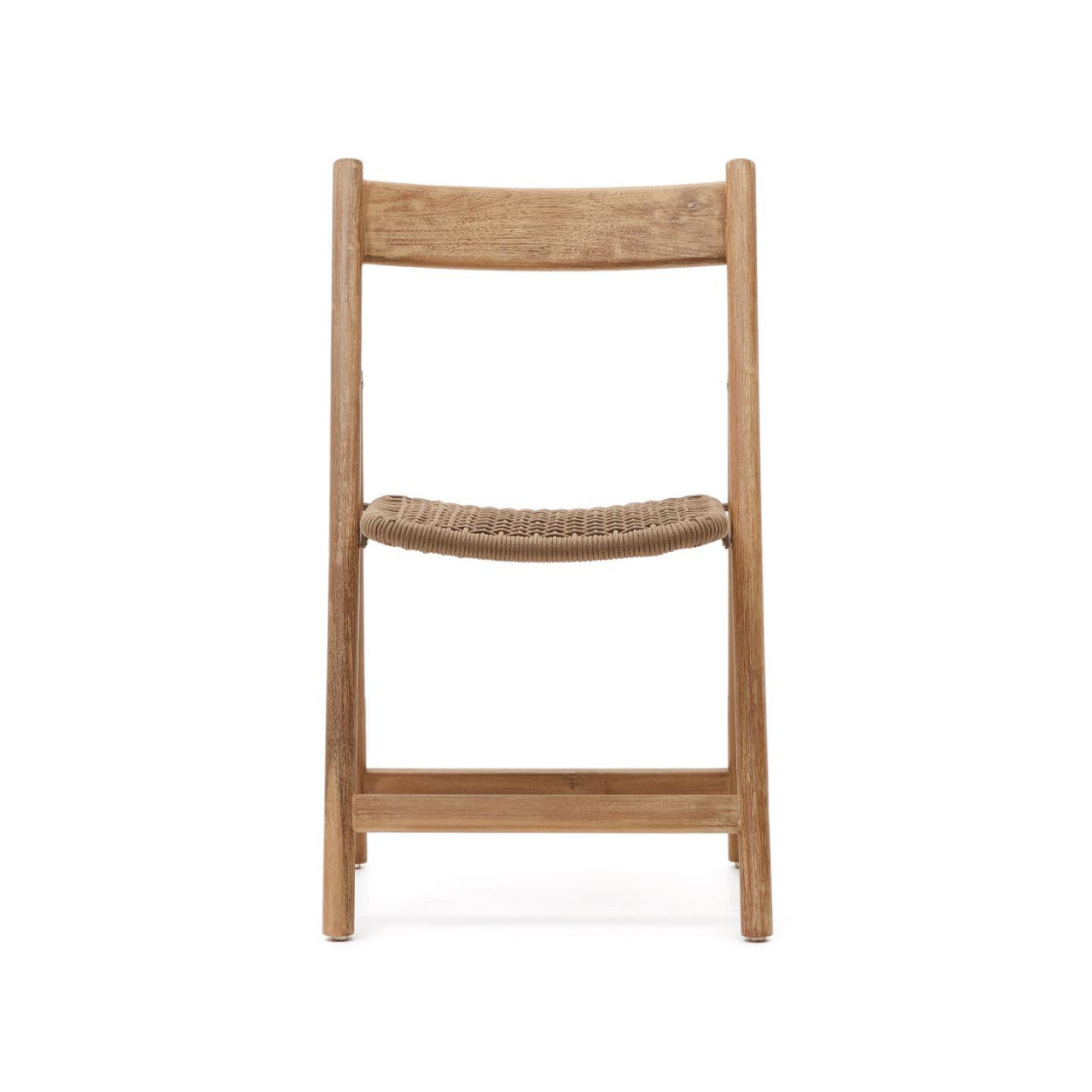 Scaun exterior dining pliabil maro/bej din lemn Dandara Kave Home