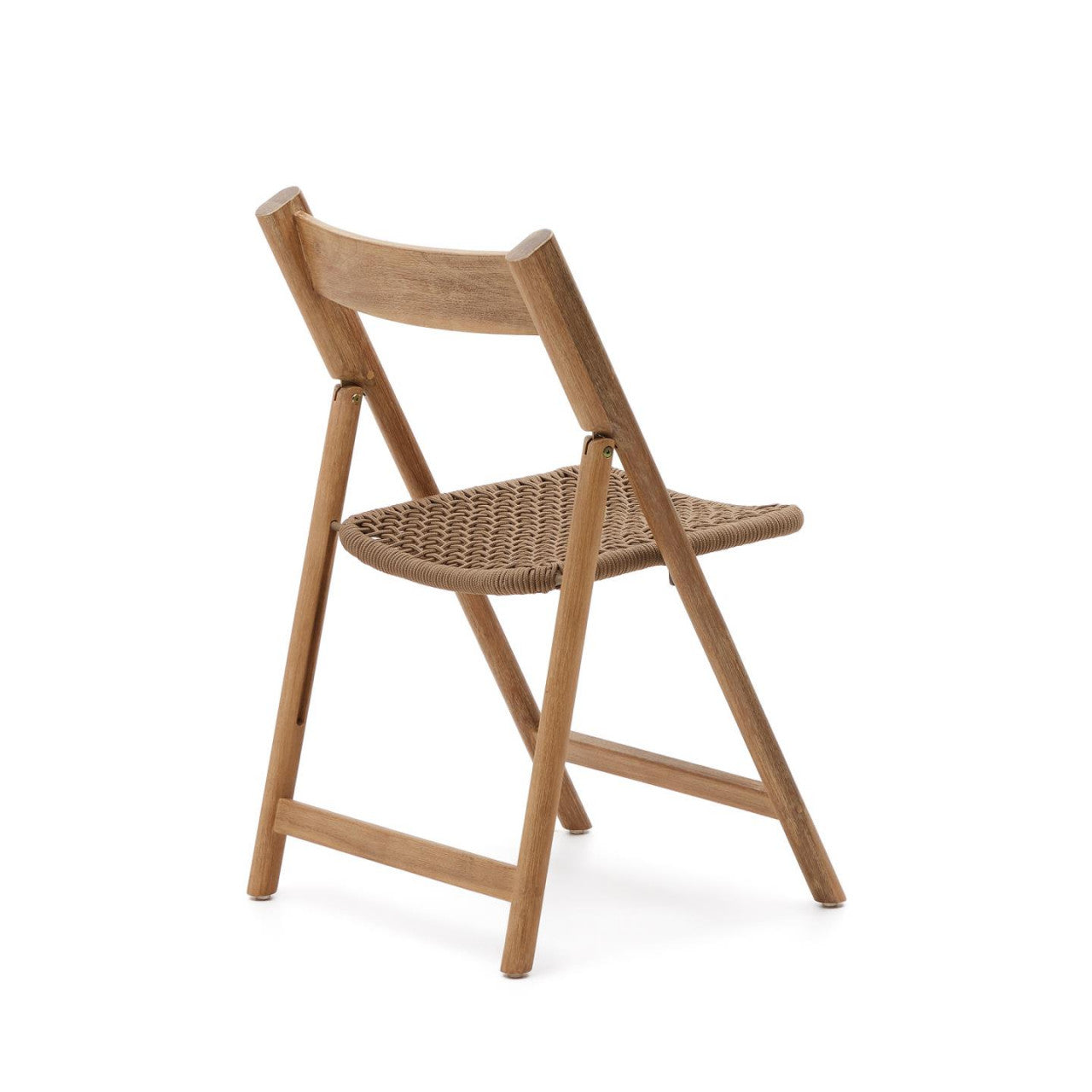Scaun exterior dining pliabil maro/bej din lemn Dandara Kave Home