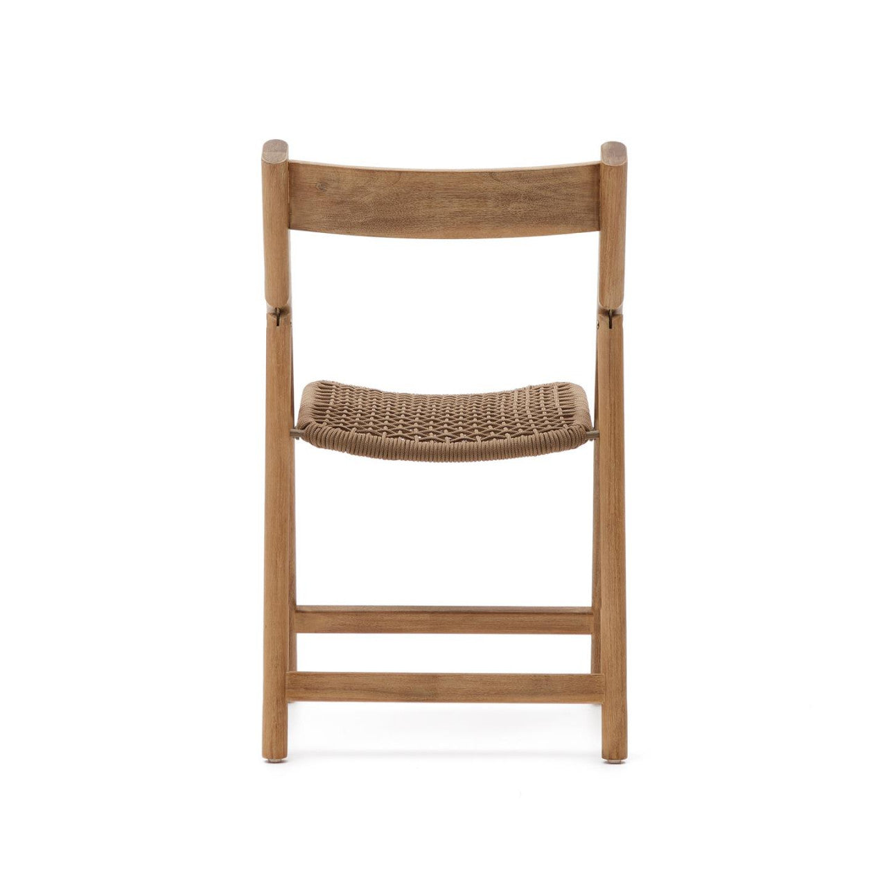 Scaun exterior dining pliabil maro/bej din lemn Dandara Kave Home