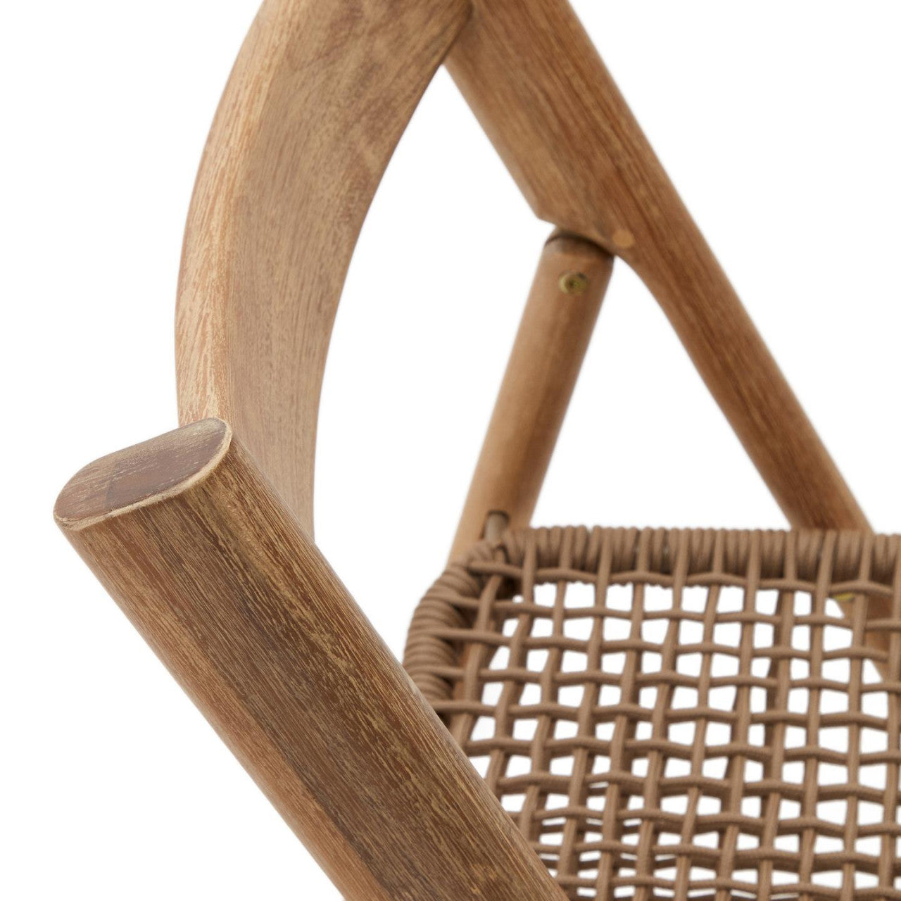 Scaun exterior dining pliabil maro/bej din lemn Dandara Kave Home