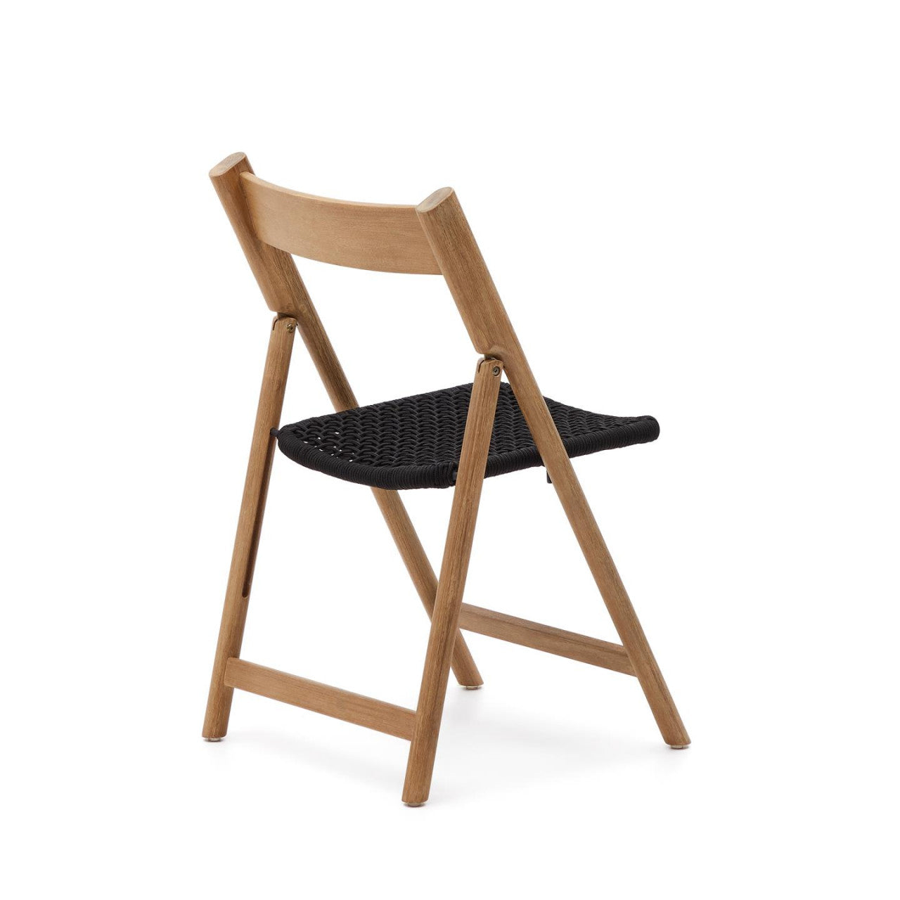 Scaun exterior dining pliabil maro/negru din lemn Dandara Kave Home
