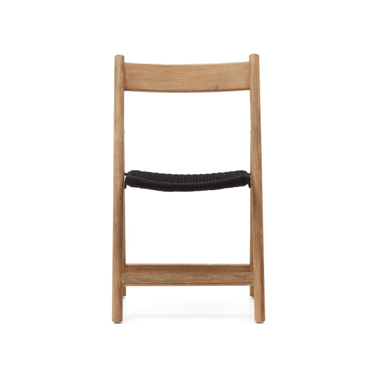 Scaun exterior dining pliabil maro/negru din lemn Dandara Kave Home