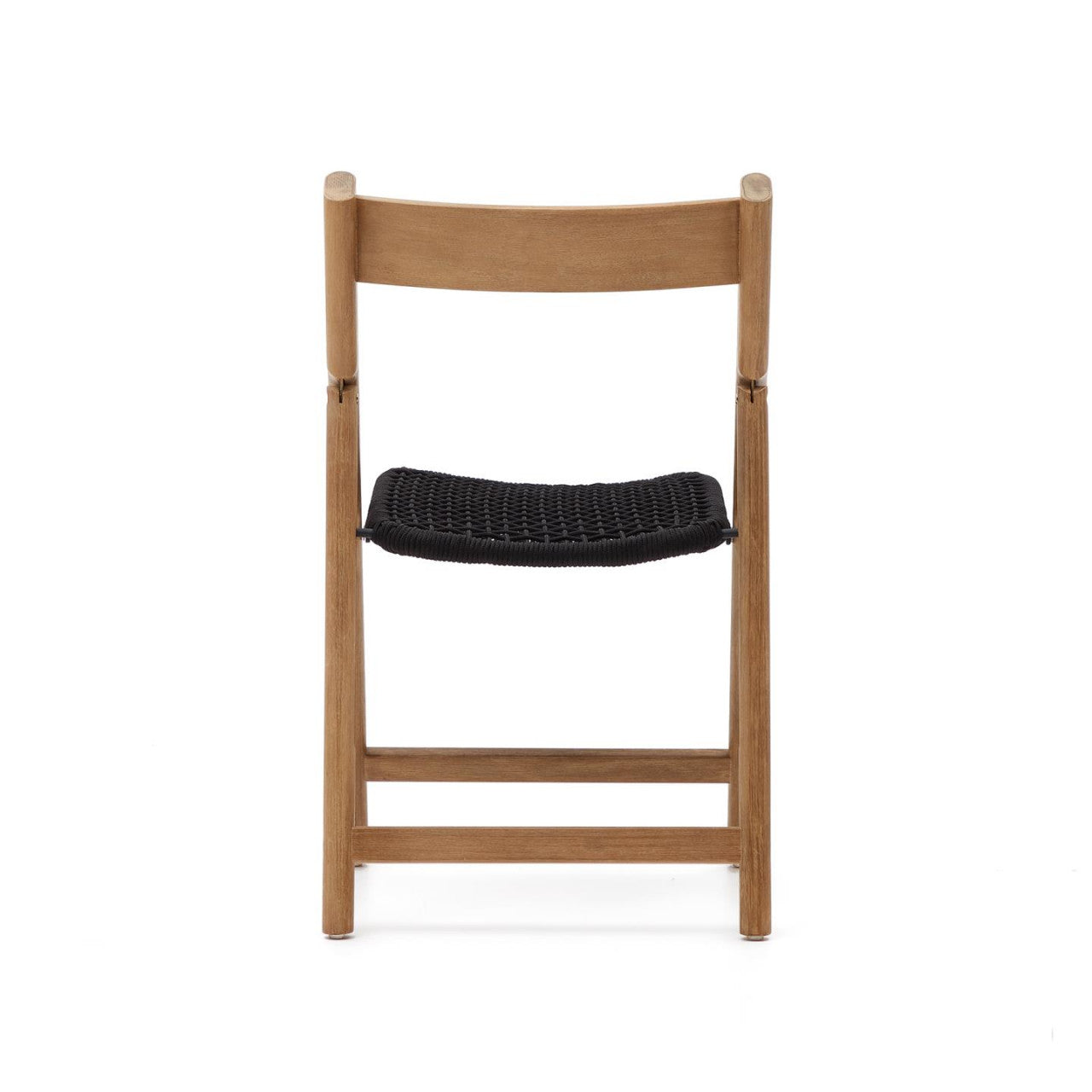 Scaun exterior dining pliabil maro/negru din lemn Dandara Kave Home