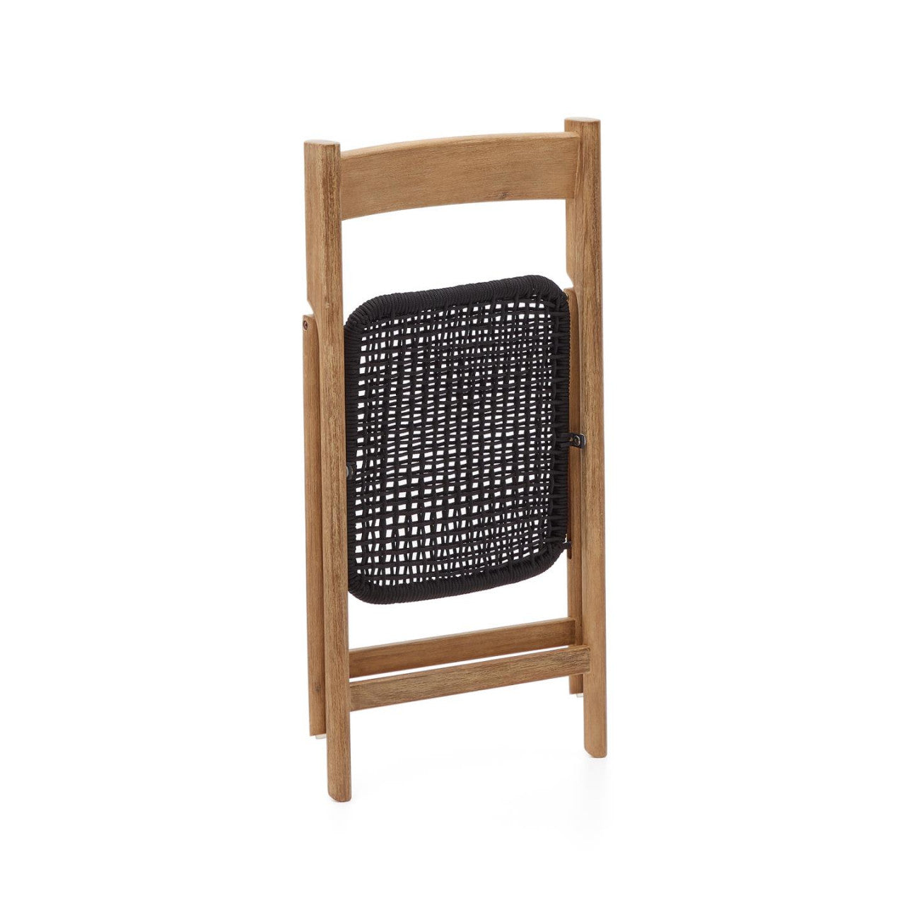 Scaun exterior dining pliabil maro/negru din lemn Dandara Kave Home