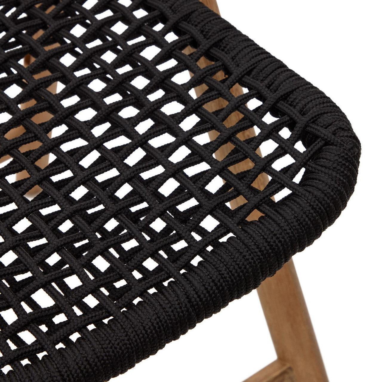 Scaun exterior dining pliabil maro/negru din lemn Dandara Kave Home