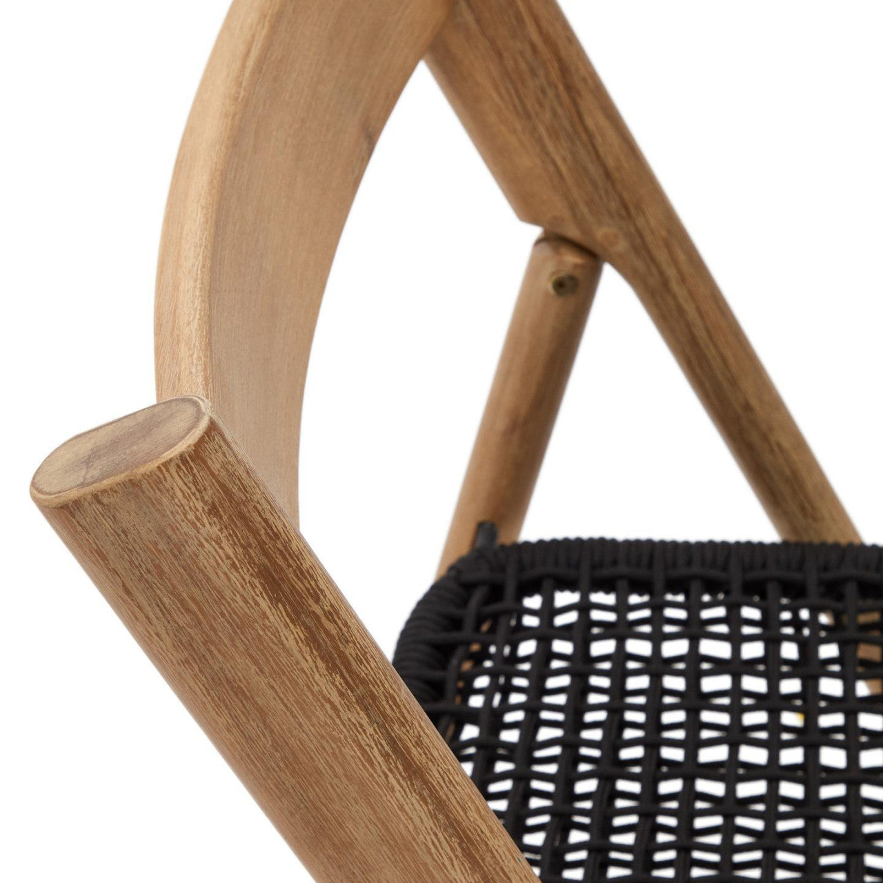 Scaun exterior dining pliabil maro/negru din lemn Dandara Kave Home