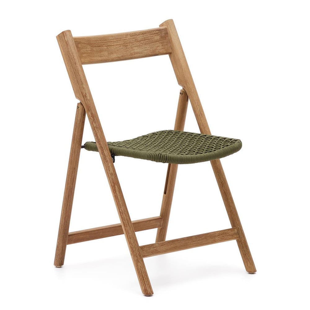 Scaun exterior dining pliabil maro/verde din lemn Dandara Kave Home