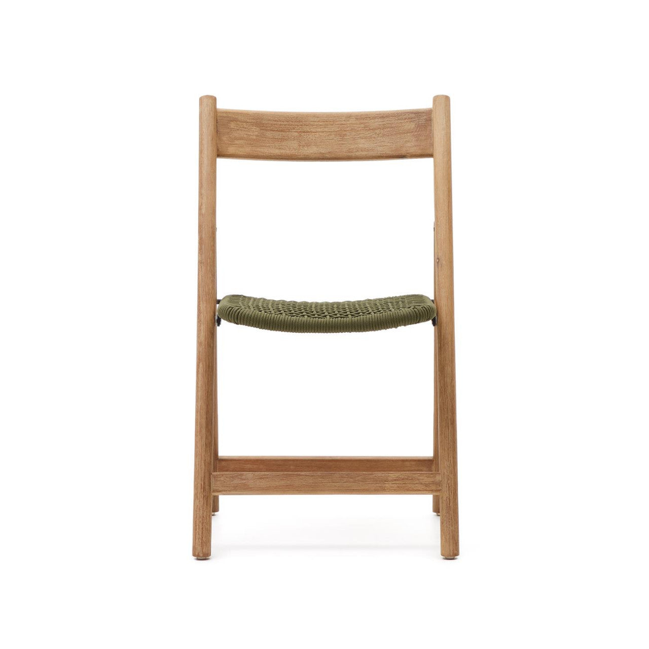 Scaun exterior dining pliabil maro/verde din lemn Dandara Kave Home