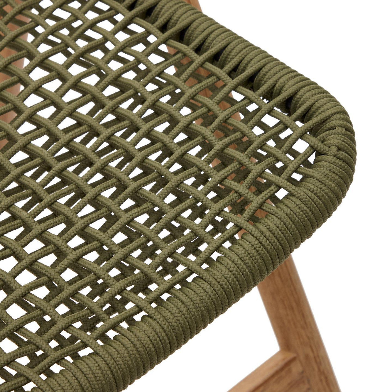 Scaun exterior dining pliabil maro/verde din lemn Dandara Kave Home
