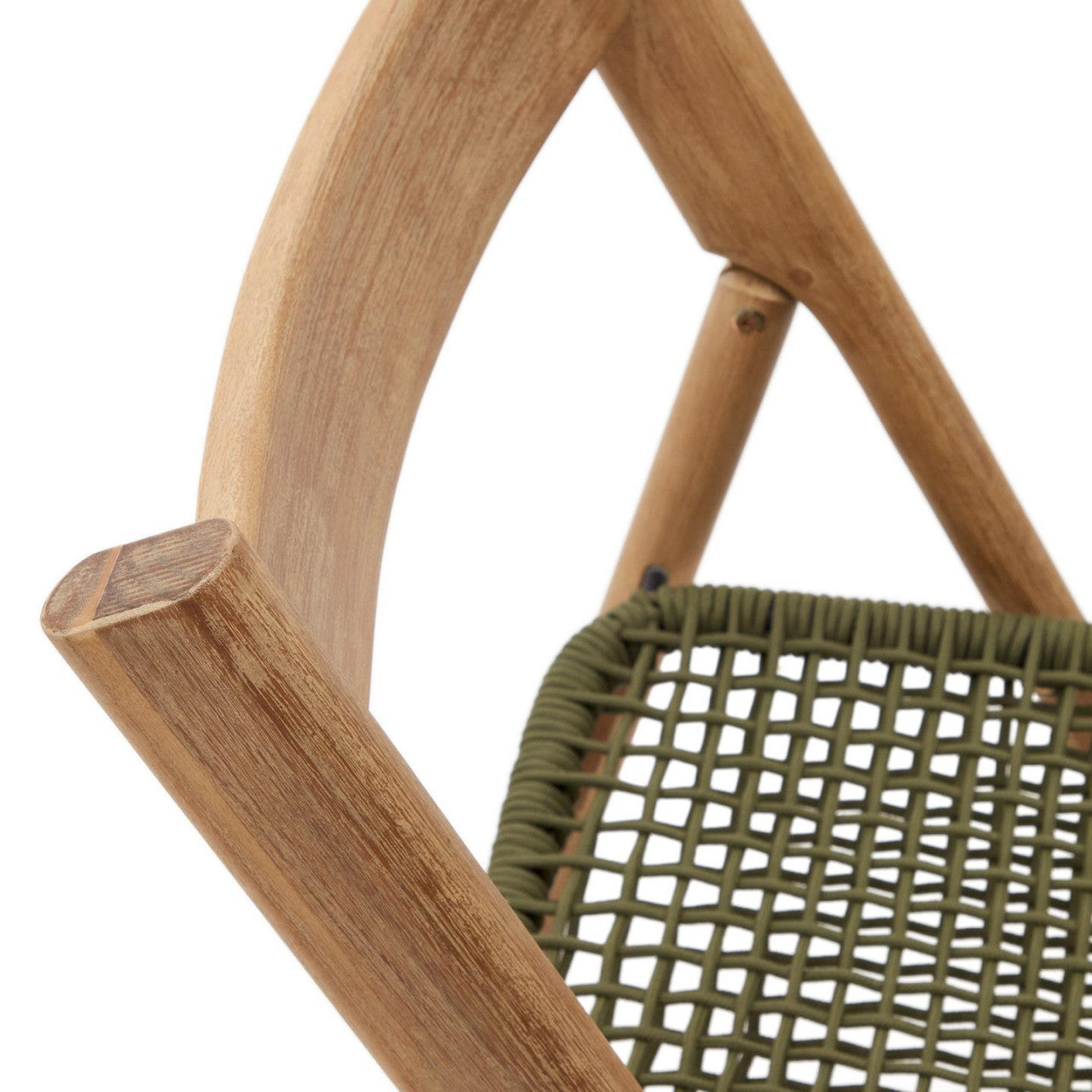 Scaun exterior dining pliabil maro/verde din lemn Dandara Kave Home