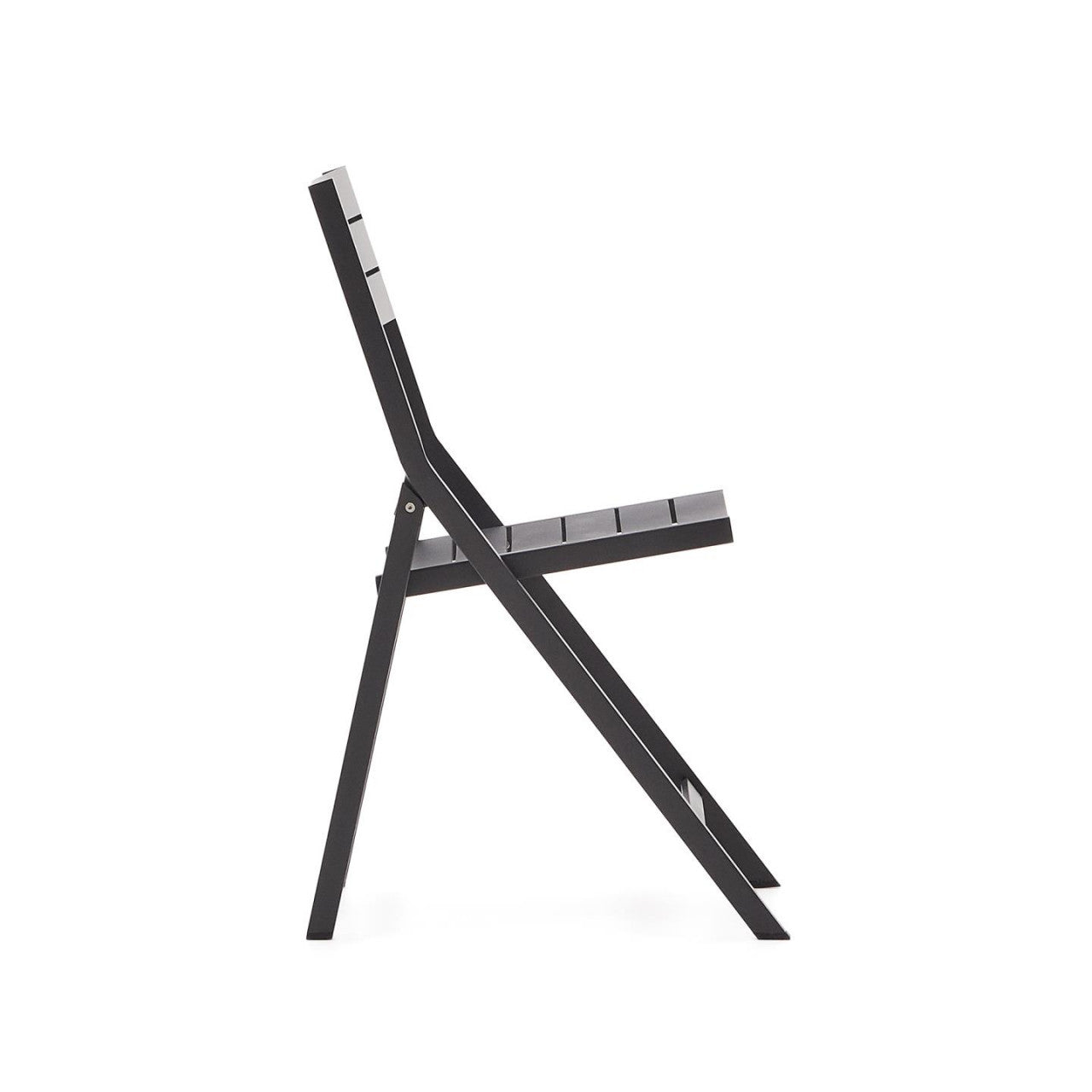 Scaun exterior dining pliabil negru din metal Torreta Kave Home