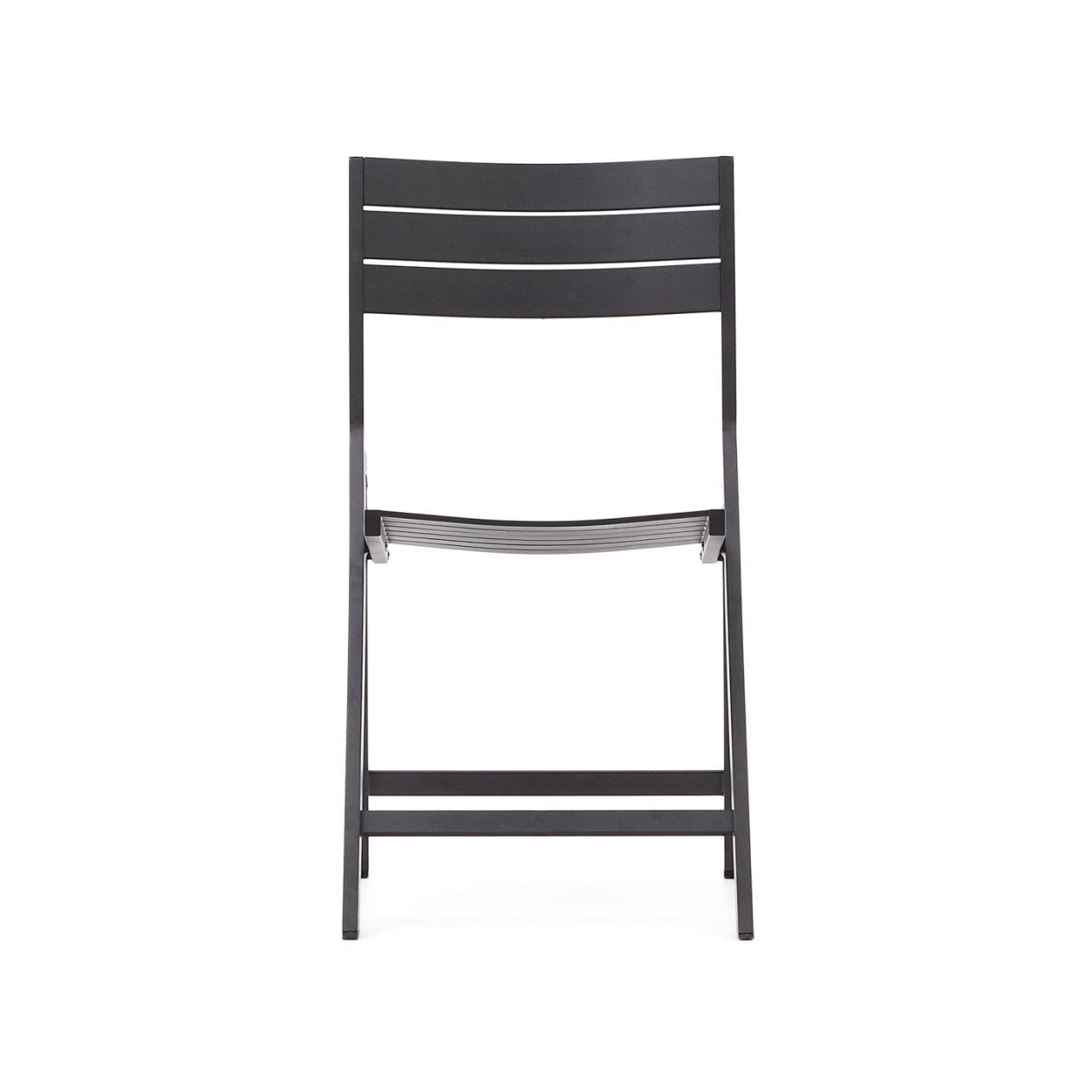Scaun exterior dining pliabil negru din metal Torreta Kave Home