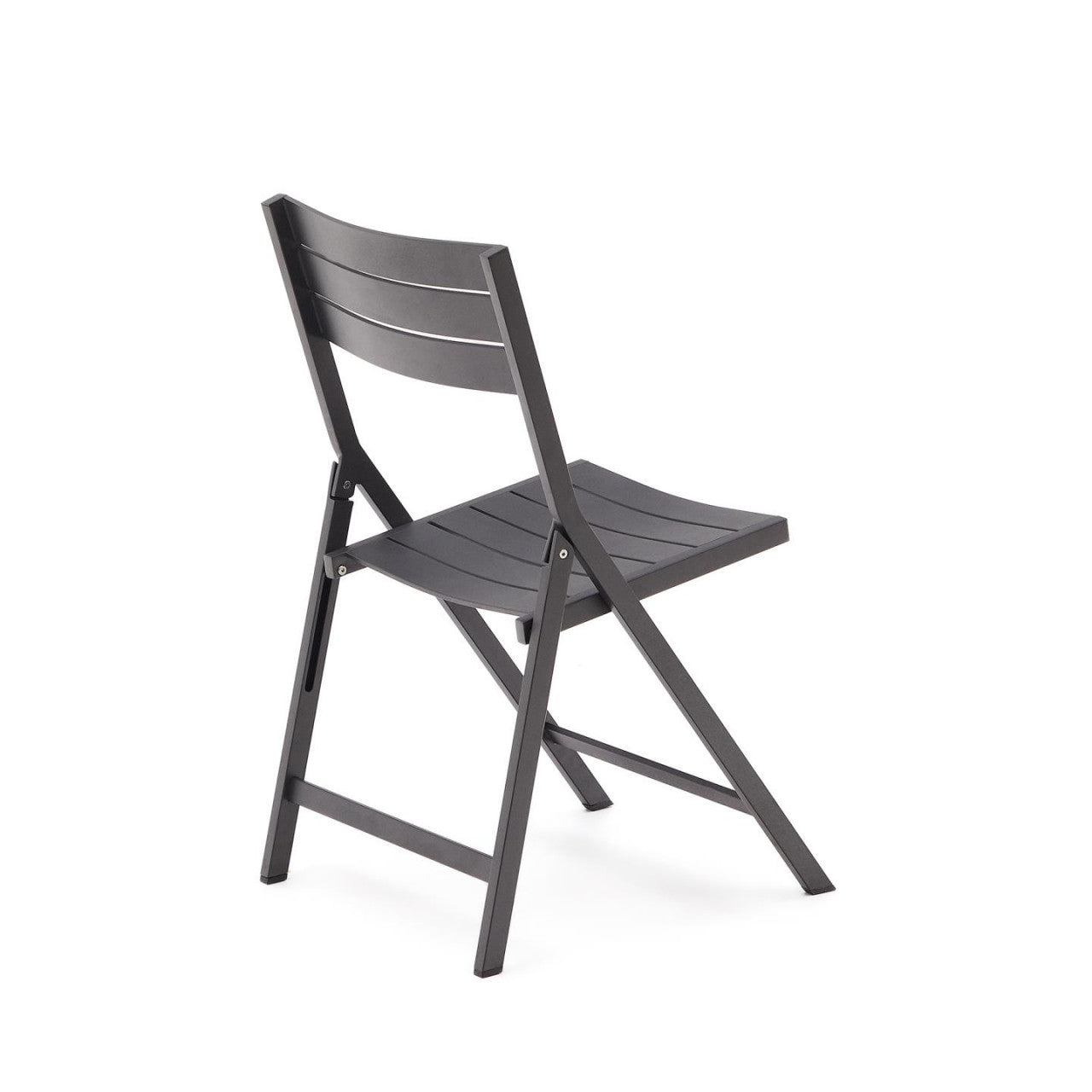 Scaun exterior dining pliabil negru din metal Torreta Kave Home