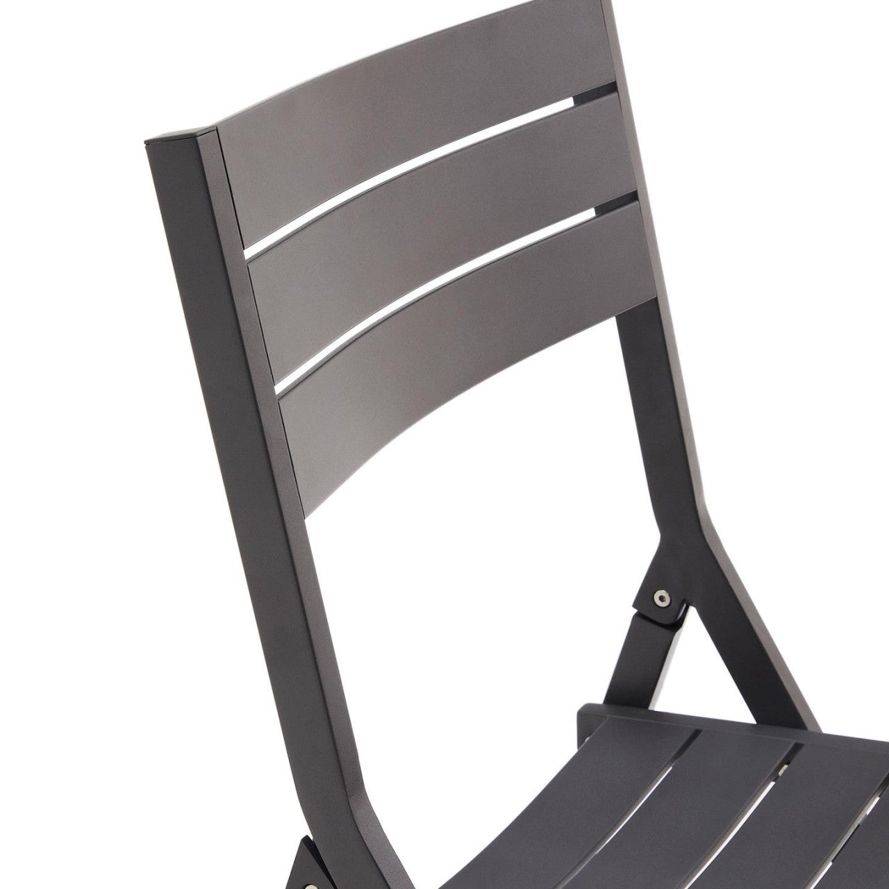 Scaun exterior dining pliabil negru din metal Torreta Kave Home