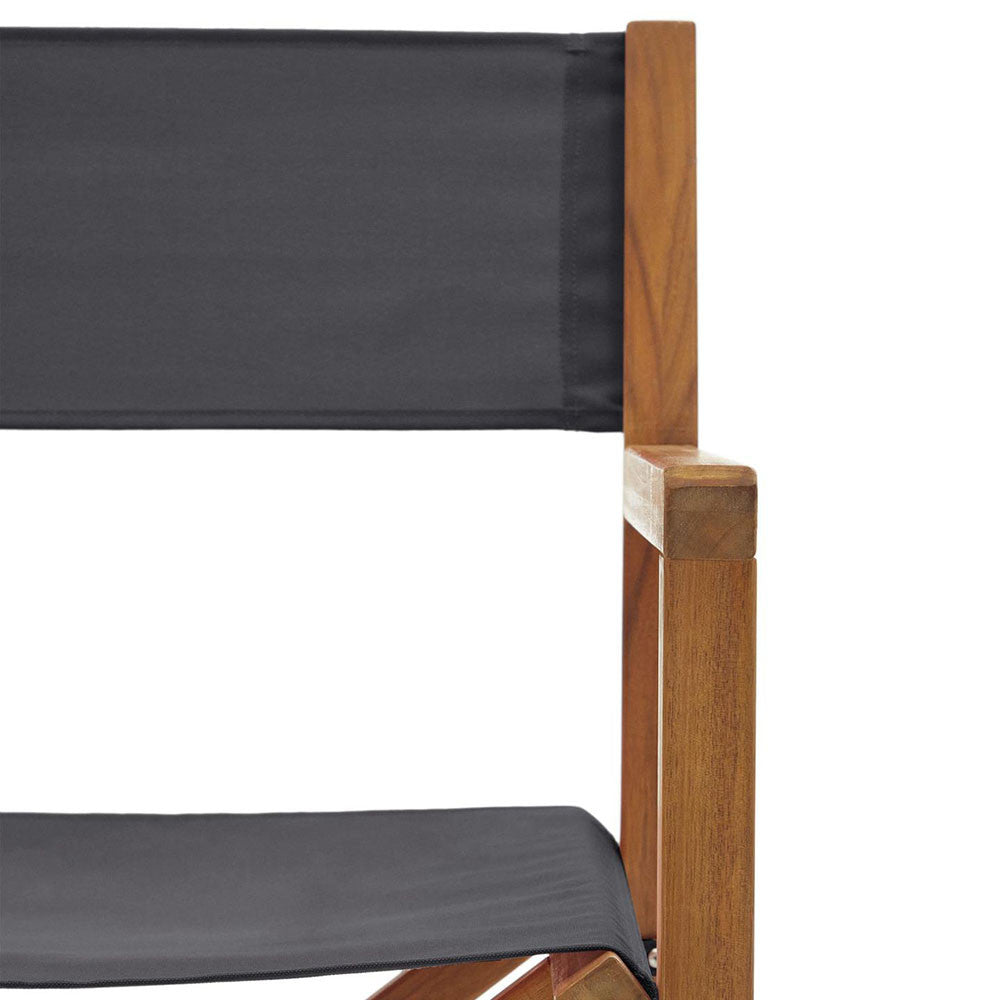 Scaun exterior dining pliabil negru/maro din textil Thianna Kave Home