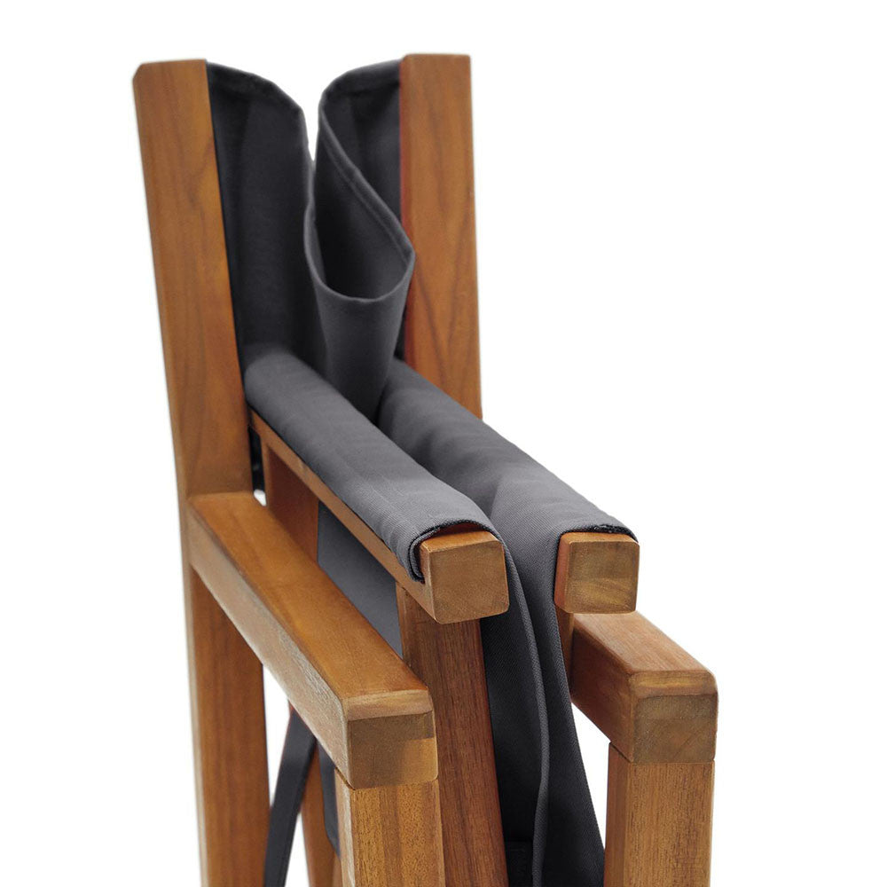 Scaun exterior dining pliabil negru/maro din textil Thianna Kave Home